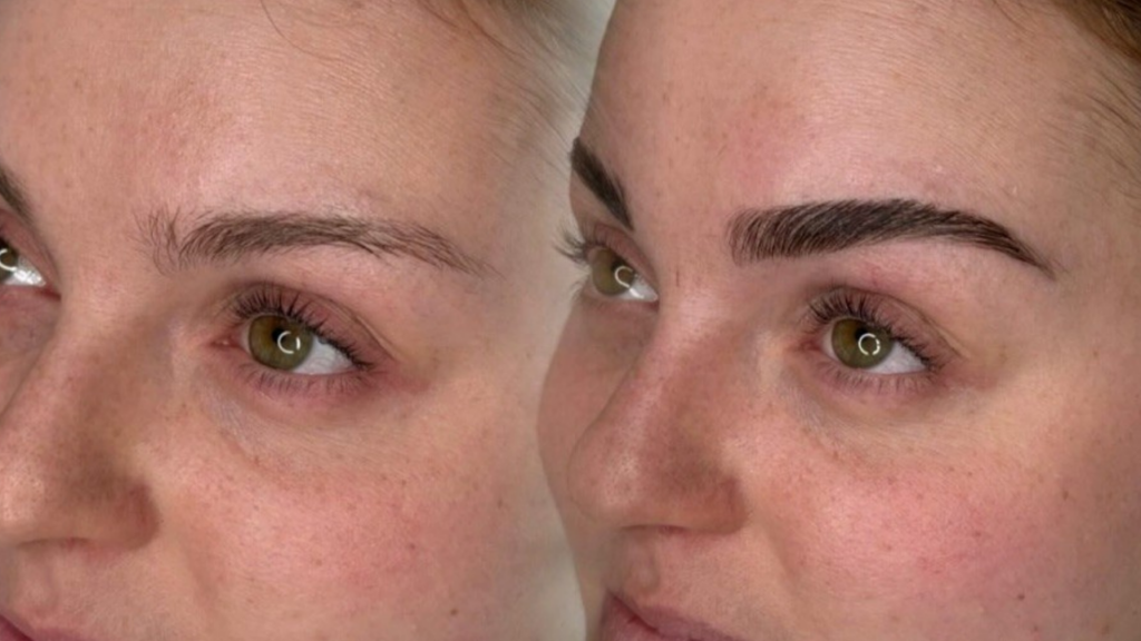 Augenbrauen färben Ergebnis natürlich betonte Brauen BrowDesign Saal an der Saale und für Kunden im Rhön-Grabfeld